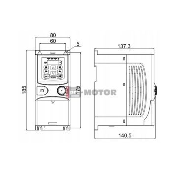 Falownik wektorowy trójfazowy GD20-2R2G-4 2,2kW 3x400V